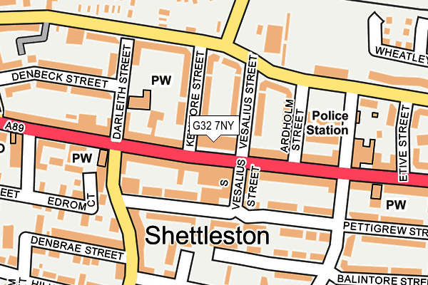 G32 7NY map - OS OpenMap – Local (Ordnance Survey) G32 7NY map - OS OpenMap – Local (Ordnance Survey)