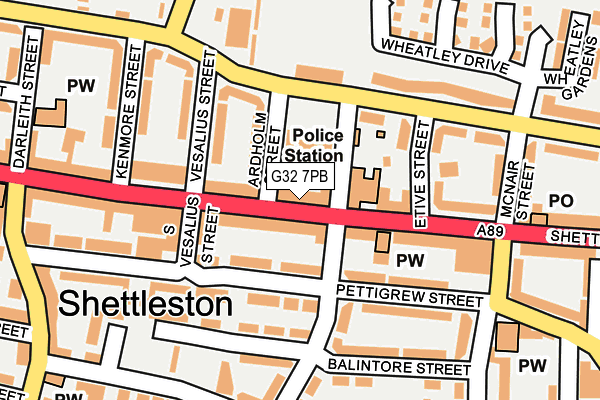 G32 7PB map - OS OpenMap – Local (Ordnance Survey) G32 7PB map - OS OpenMap – Local (Ordnance Survey)