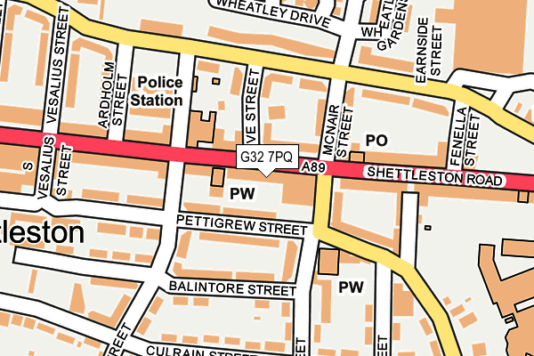 G32 7PQ map - OS OpenMap – Local (Ordnance Survey) G32 7PQ map - OS OpenMap – Local (Ordnance Survey)