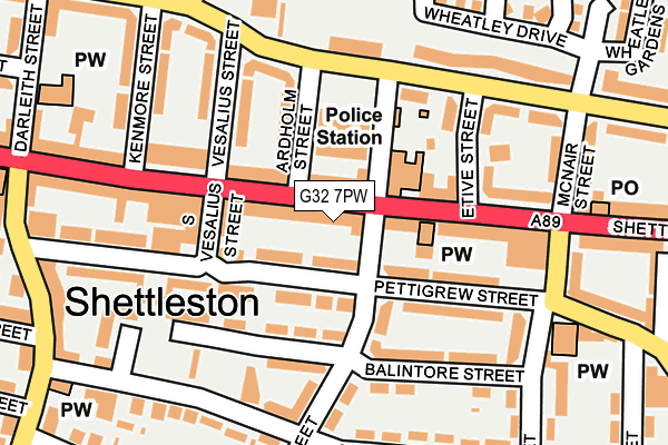 G32 7PW map - OS OpenMap – Local (Ordnance Survey) G32 7PW map - OS OpenMap – Local (Ordnance Survey)
