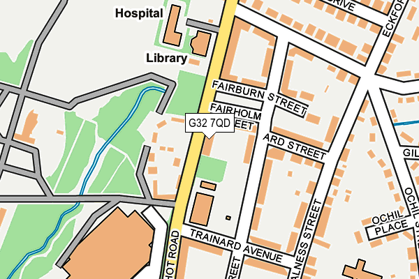 G32 7QD map - OS OpenMap – Local (Ordnance Survey) G32 7QD map - OS OpenMap – Local (Ordnance Survey)