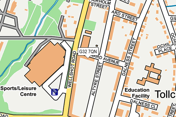 G32 7QN map - OS OpenMap – Local (Ordnance Survey) G32 7QN map - OS OpenMap – Local (Ordnance Survey)
