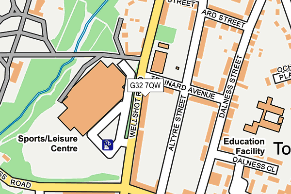 G32 7QW map - OS OpenMap – Local (Ordnance Survey) G32 7QW map - OS OpenMap – Local (Ordnance Survey)