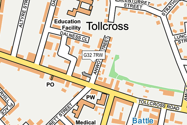 G32 7RW map - OS OpenMap – Local (Ordnance Survey) G32 7RW map - OS OpenMap – Local (Ordnance Survey)