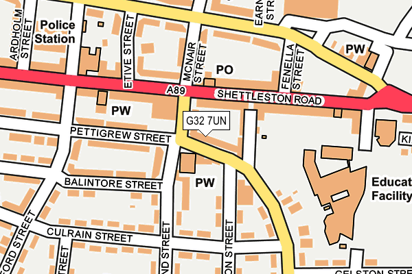 G32 7UN map - OS OpenMap – Local (Ordnance Survey) G32 7UN map - OS OpenMap – Local (Ordnance Survey)