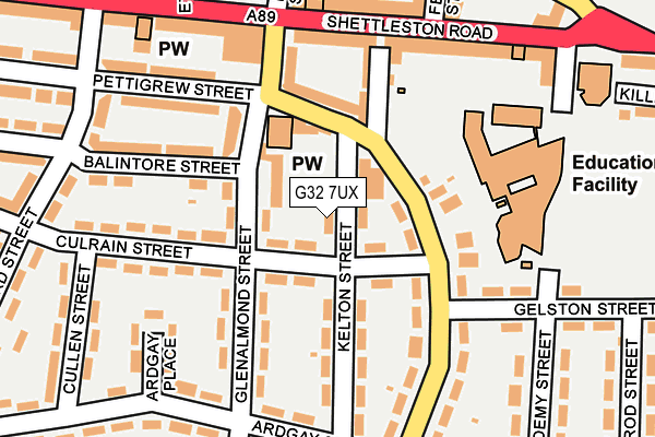 G32 7UX map - OS OpenMap – Local (Ordnance Survey) G32 7UX map - OS OpenMap – Local (Ordnance Survey)