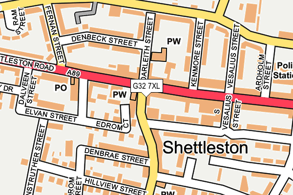 G32 7XL map - OS OpenMap – Local (Ordnance Survey) G32 7XL map - OS OpenMap – Local (Ordnance Survey)