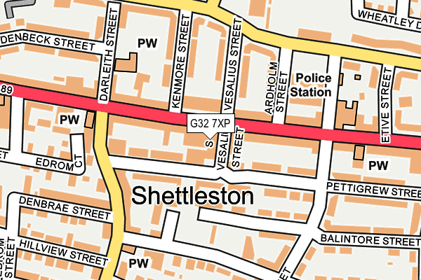 G32 7XP map - OS OpenMap – Local (Ordnance Survey) G32 7XP map - OS OpenMap – Local (Ordnance Survey)