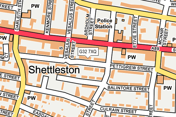 G32 7XQ map - OS OpenMap – Local (Ordnance Survey) G32 7XQ map - OS OpenMap – Local (Ordnance Survey)