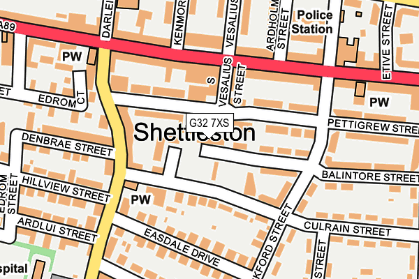 G32 7XS map - OS OpenMap – Local (Ordnance Survey) G32 7XS map - OS OpenMap – Local (Ordnance Survey)