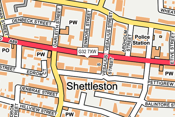 G32 7XW map - OS OpenMap – Local (Ordnance Survey) G32 7XW map - OS OpenMap – Local (Ordnance Survey)