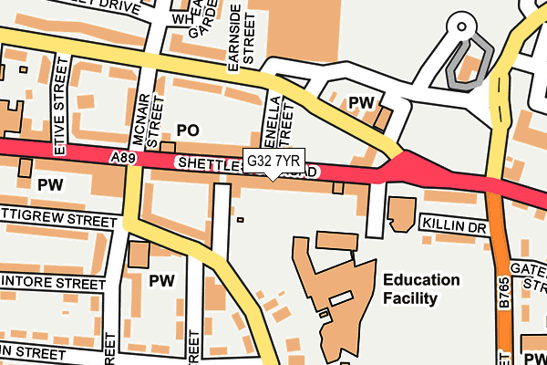 G32 7YR map - OS OpenMap – Local (Ordnance Survey) G32 7YR map - OS OpenMap – Local (Ordnance Survey)
