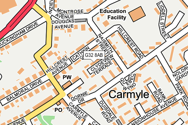 G32 8AB map - OS OpenMap – Local (Ordnance Survey) G32 8AB map - OS OpenMap – Local (Ordnance Survey)
