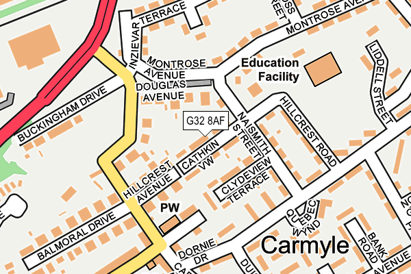 G32 8AF map - OS OpenMap – Local (Ordnance Survey) G32 8AF map - OS OpenMap – Local (Ordnance Survey)