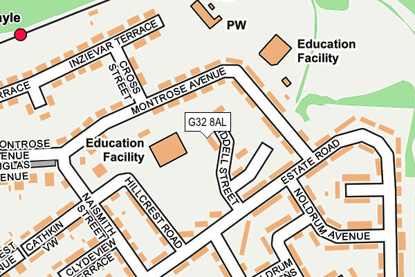 G32 8AL map - OS OpenMap – Local (Ordnance Survey) G32 8AL map - OS OpenMap – Local (Ordnance Survey)