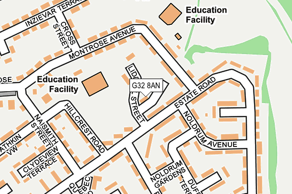 G32 8AN map - OS OpenMap – Local (Ordnance Survey) G32 8AN map - OS OpenMap – Local (Ordnance Survey)