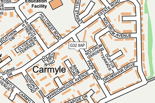 G32 8AP map - OS OpenMap – Local (Ordnance Survey) G32 8AP map - OS OpenMap – Local (Ordnance Survey)
