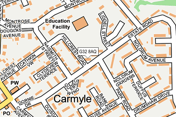 G32 8AQ map - OS OpenMap – Local (Ordnance Survey) G32 8AQ map - OS OpenMap – Local (Ordnance Survey)