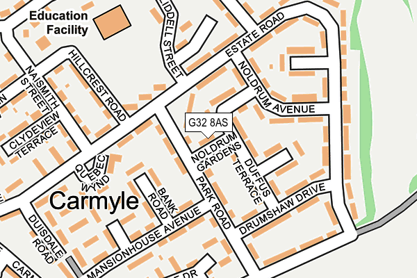 G32 8AS map - OS OpenMap – Local (Ordnance Survey) G32 8AS map - OS OpenMap – Local (Ordnance Survey)
