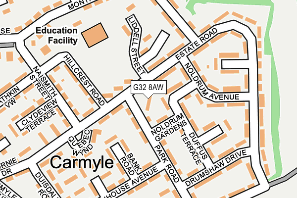 G32 8AW map - OS OpenMap – Local (Ordnance Survey) G32 8AW map - OS OpenMap – Local (Ordnance Survey)