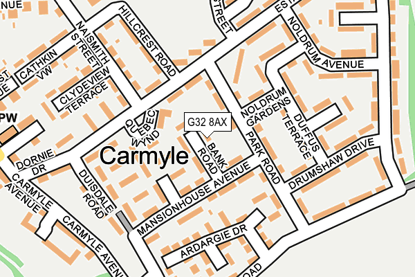 G32 8AX map - OS OpenMap – Local (Ordnance Survey) G32 8AX map - OS OpenMap – Local (Ordnance Survey)