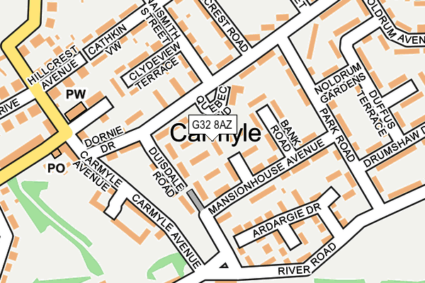 G32 8AZ map - OS OpenMap – Local (Ordnance Survey) G32 8AZ map - OS OpenMap – Local (Ordnance Survey)