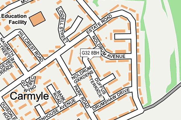 G32 8BH map - OS OpenMap – Local (Ordnance Survey)