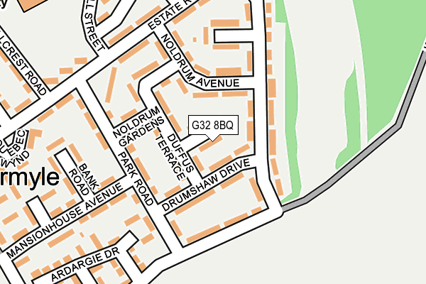 G32 8BQ map - OS OpenMap – Local (Ordnance Survey) G32 8BQ map - OS OpenMap – Local (Ordnance Survey)