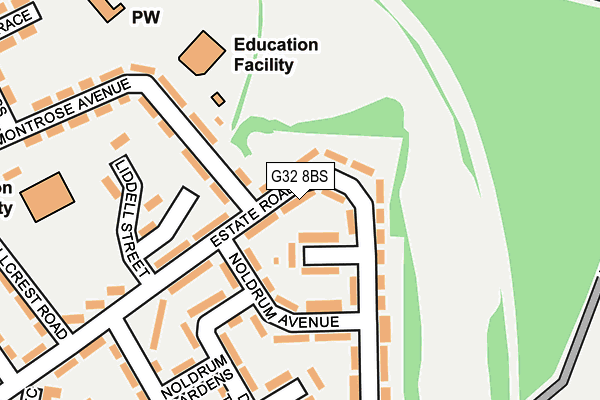 G32 8BS map - OS OpenMap – Local (Ordnance Survey) G32 8BS map - OS OpenMap – Local (Ordnance Survey)