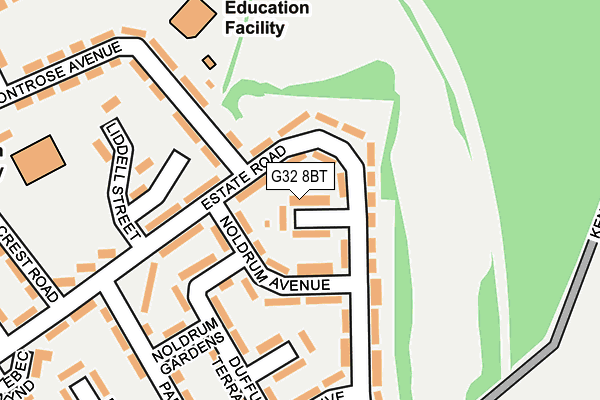 G32 8BT map - OS OpenMap – Local (Ordnance Survey) G32 8BT map - OS OpenMap – Local (Ordnance Survey)