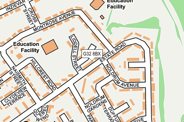 G32 8BX map - OS OpenMap – Local (Ordnance Survey) G32 8BX map - OS OpenMap – Local (Ordnance Survey)