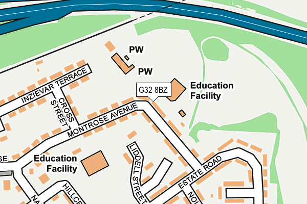 G32 8BZ map - OS OpenMap – Local (Ordnance Survey) G32 8BZ map - OS OpenMap – Local (Ordnance Survey)