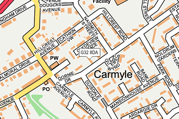 G32 8DA map - OS OpenMap – Local (Ordnance Survey) G32 8DA map - OS OpenMap – Local (Ordnance Survey)