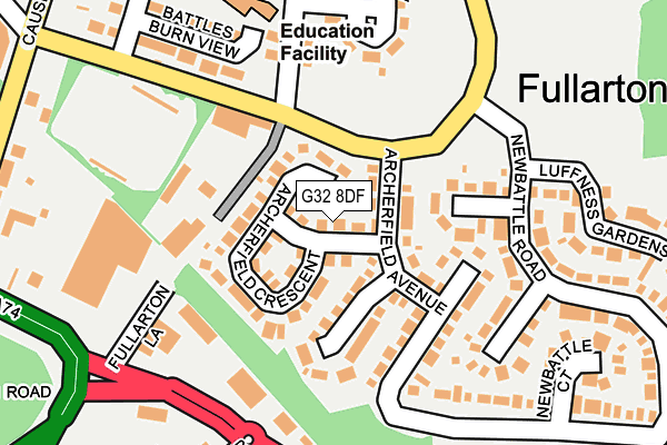 G32 8DF map - OS OpenMap – Local (Ordnance Survey) G32 8DF map - OS OpenMap – Local (Ordnance Survey)