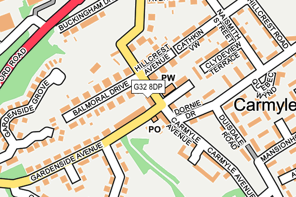 G32 8DP map - OS OpenMap – Local (Ordnance Survey) G32 8DP map - OS OpenMap – Local (Ordnance Survey)