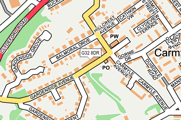 G32 8DR map - OS OpenMap – Local (Ordnance Survey) G32 8DR map - OS OpenMap – Local (Ordnance Survey)