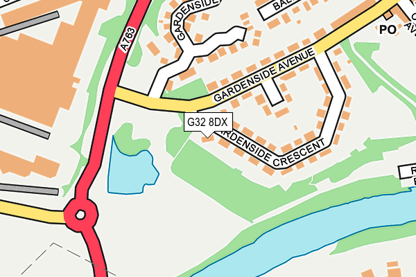G32 8DX map - OS OpenMap – Local (Ordnance Survey) G32 8DX map - OS OpenMap – Local (Ordnance Survey)