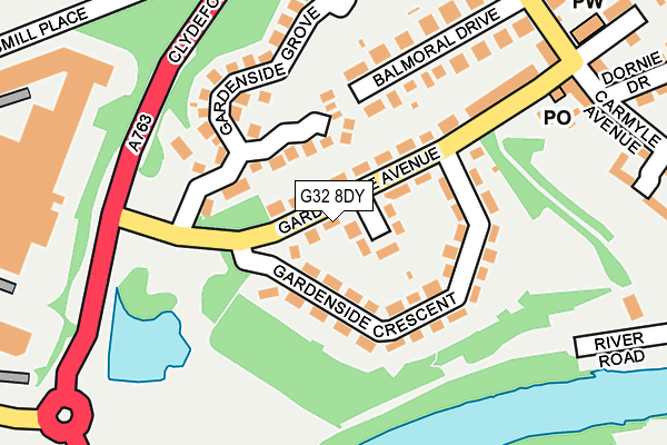 G32 8DY map - OS OpenMap – Local (Ordnance Survey) G32 8DY map - OS OpenMap – Local (Ordnance Survey)