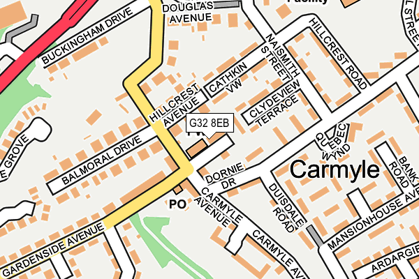 G32 8EB map - OS OpenMap – Local (Ordnance Survey) G32 8EB map - OS OpenMap – Local (Ordnance Survey)