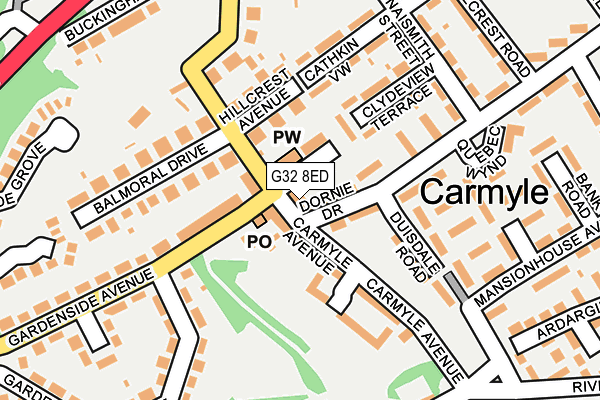 G32 8ED map - OS OpenMap – Local (Ordnance Survey) G32 8ED map - OS OpenMap – Local (Ordnance Survey)