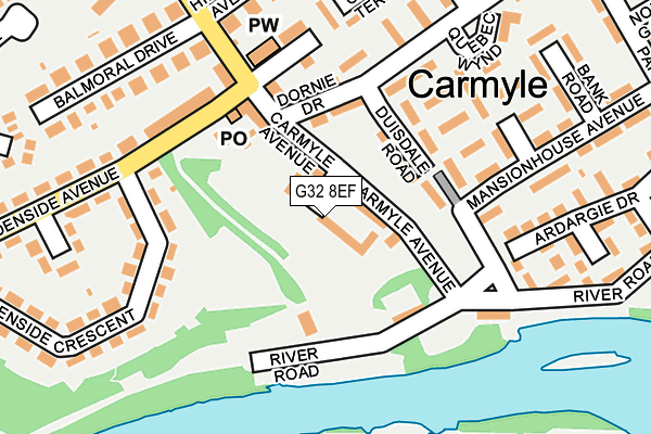 G32 8EF map - OS OpenMap – Local (Ordnance Survey) G32 8EF map - OS OpenMap – Local (Ordnance Survey)