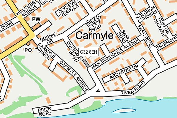G32 8EH map - OS OpenMap – Local (Ordnance Survey)