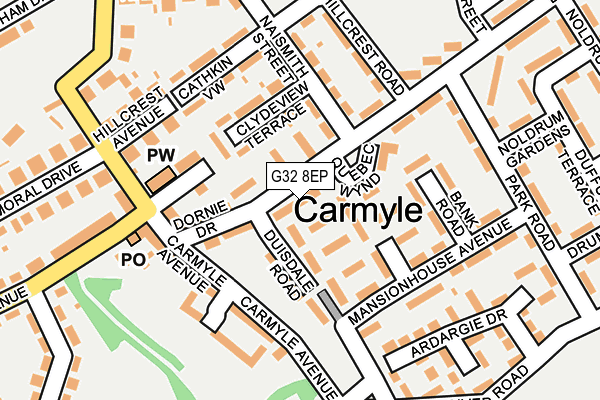 G32 8EP map - OS OpenMap – Local (Ordnance Survey) G32 8EP map - OS OpenMap – Local (Ordnance Survey)