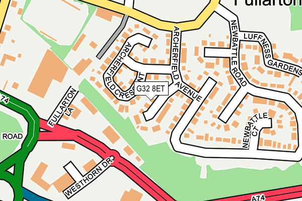 G32 8ET map - OS OpenMap – Local (Ordnance Survey) G32 8ET map - OS OpenMap – Local (Ordnance Survey)