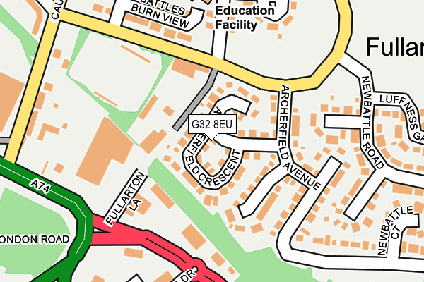 G32 8EU map - OS OpenMap – Local (Ordnance Survey) G32 8EU map - OS OpenMap – Local (Ordnance Survey)