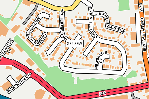 G32 8EW map - OS OpenMap – Local (Ordnance Survey) G32 8EW map - OS OpenMap – Local (Ordnance Survey)