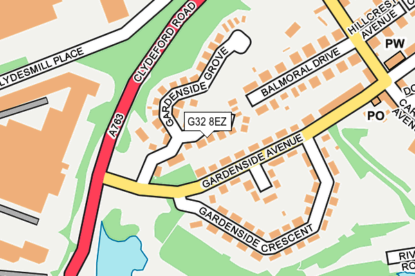 G32 8EZ map - OS OpenMap – Local (Ordnance Survey) G32 8EZ map - OS OpenMap – Local (Ordnance Survey)