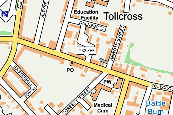 G32 8FF map - OS OpenMap – Local (Ordnance Survey) G32 8FF map - OS OpenMap – Local (Ordnance Survey)