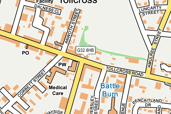 G32 8HB map - OS OpenMap – Local (Ordnance Survey) G32 8HB map - OS OpenMap – Local (Ordnance Survey)