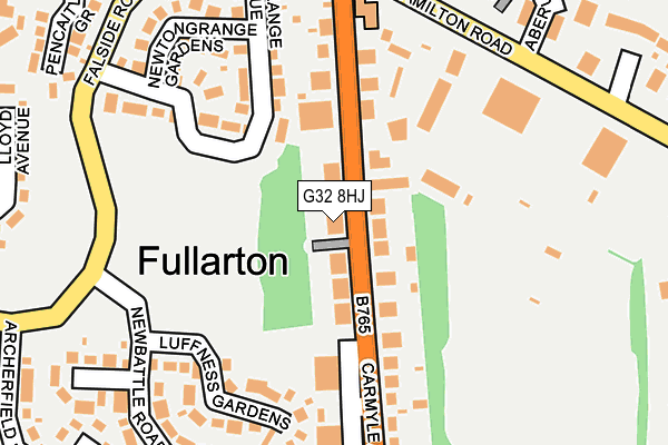 G32 8HJ map - OS OpenMap – Local (Ordnance Survey) G32 8HJ map - OS OpenMap – Local (Ordnance Survey)